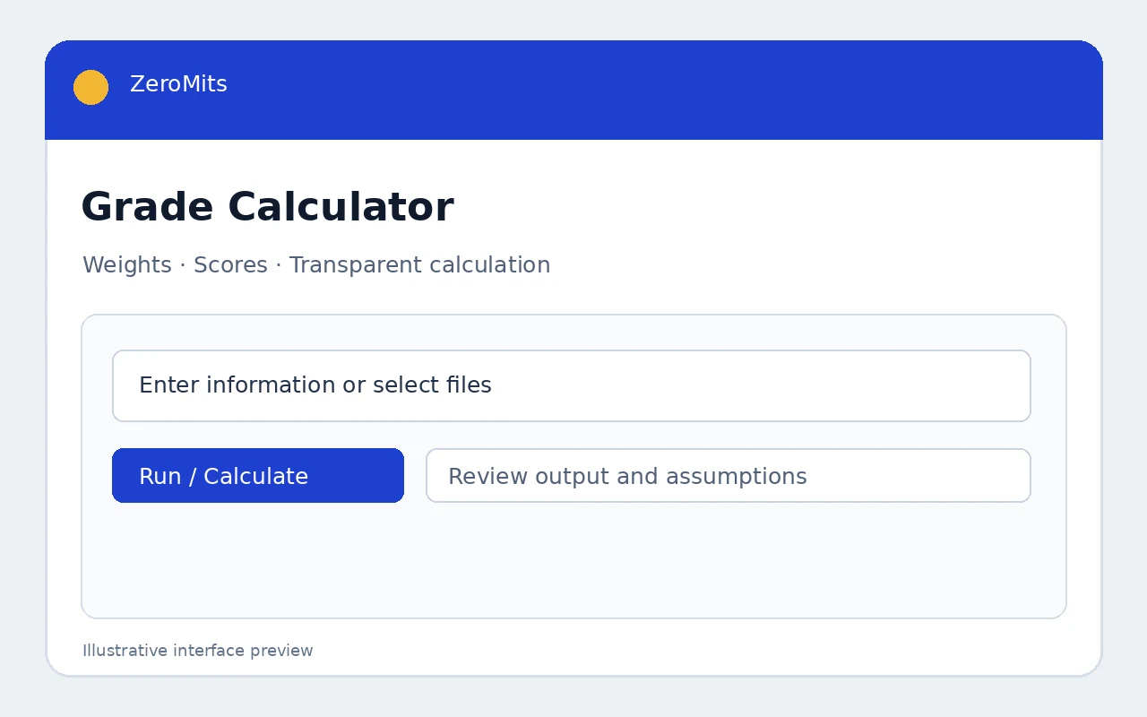 Grade Calculator interface preview