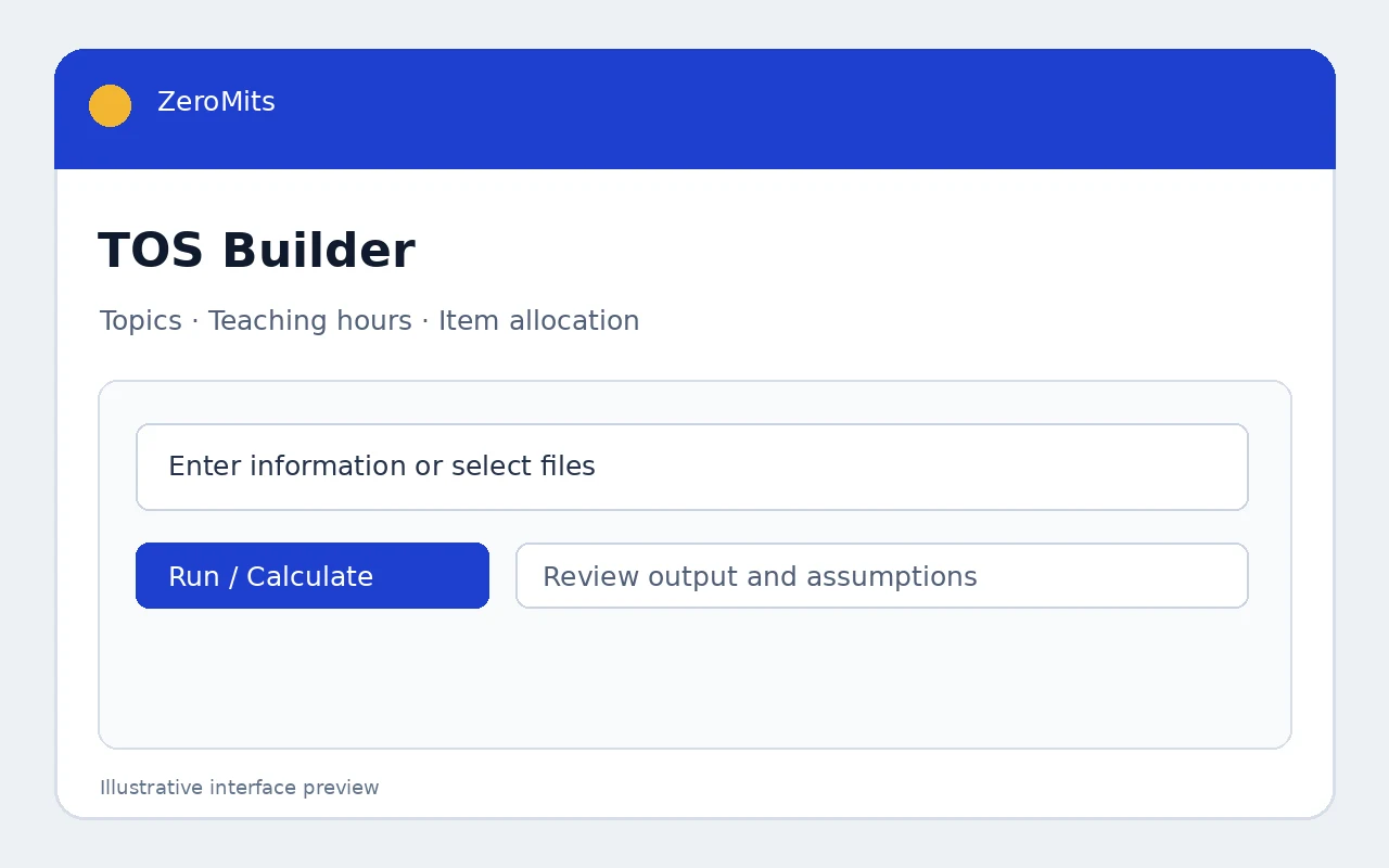 TOS Builder interface preview